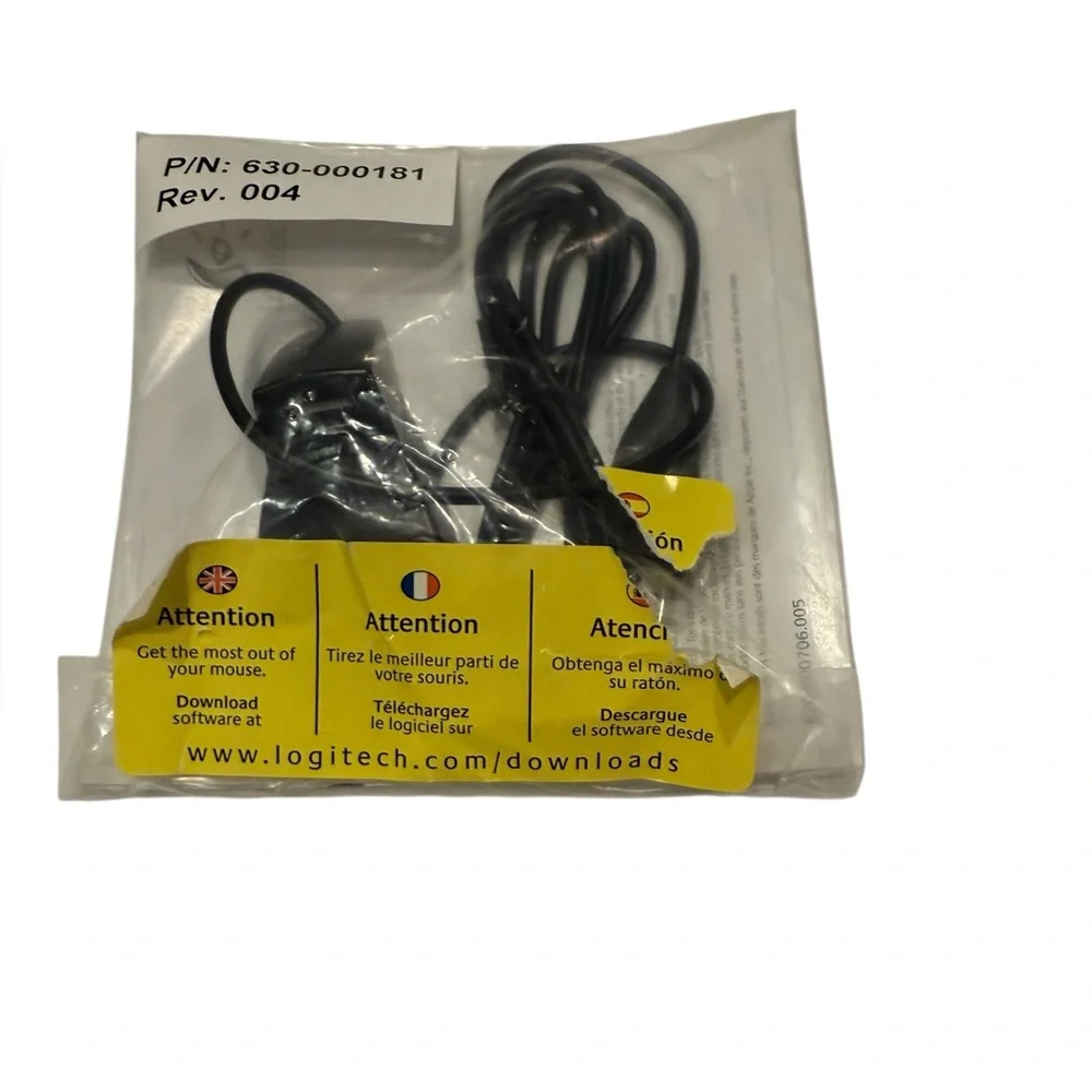 Logitech Wired USB Mouse New Old Stock Black